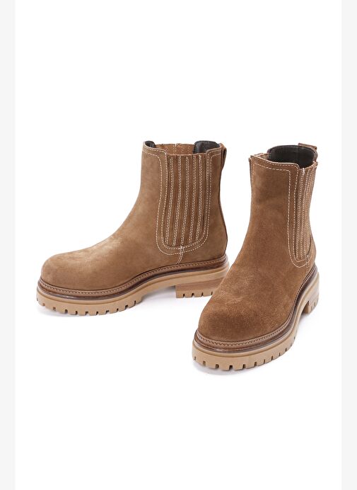 Kadın Taba Süet Deri Chelsea Bot 25WFD180210 - Görsel 4