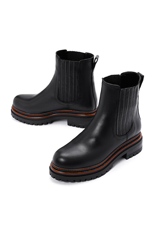 Derimod Derimod Kadın Siyah Deri Chelsea Bot 24WFD181518 | Boyner Siyah - 7. görsel