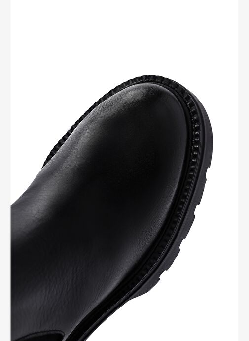 Kadın Siyah Deri Chelsea Bot 25WFD550118 - Görsel 9