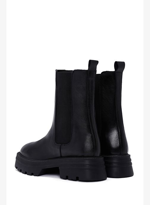 Kadın Siyah Deri Chelsea Bot 25WFD550118 - Görsel 6