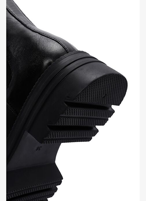 Kadın Siyah Deri Chelsea Bot 25WFD550118 - Görsel 8