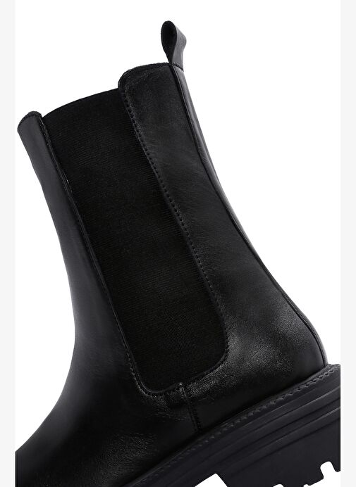 Kadın Siyah Deri Chelsea Bot 25WFD550118 - Görsel 7