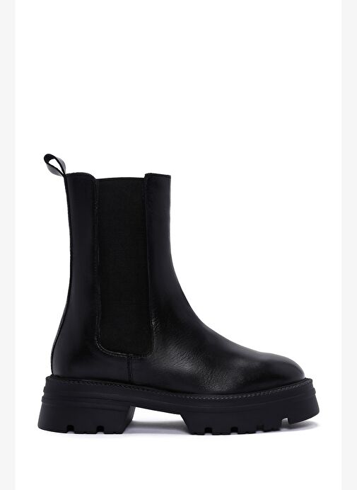 Kadın Siyah Deri Chelsea Bot 25WFD550118 - Görsel 2