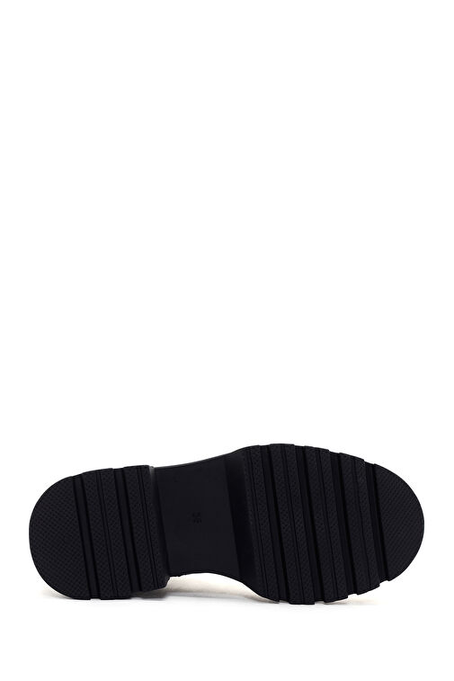 Kadın Siyah Fermuarlı Deri Postal Bot 24WFD550318 - Görsel 6