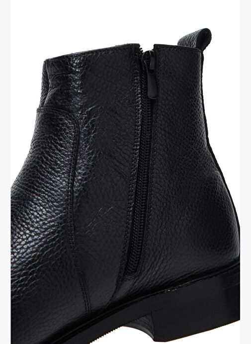 Erkek Siyah Fermuarlı Deri Casual Bot 25WFD6002FT - Görsel 8