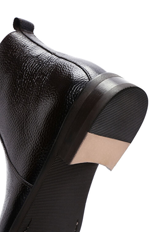 Erkek Kahverengi Fermuarlı Deri Casual Bot 24WFD6002FT - Görsel 9