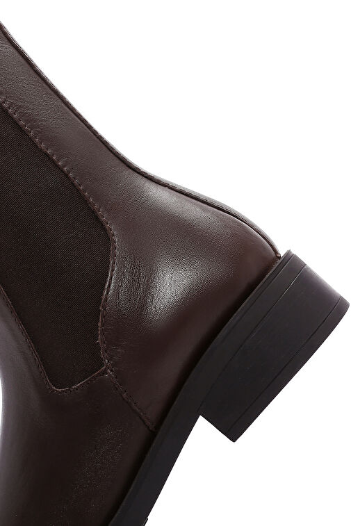 Derimod Derimod Kadın Kahverengi Fermuarlı Deri Casual Bot 24WFD550218 | Boyner Kahverengi - 8. görsel