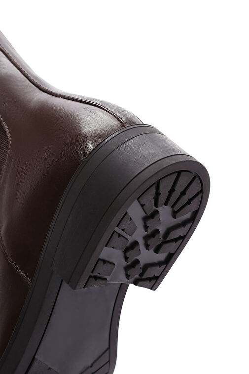 Derimod Derimod Kadın Kahverengi Fermuarlı Deri Casual Bot 24WFD550218 | Boyner Kahverengi - 9. görsel