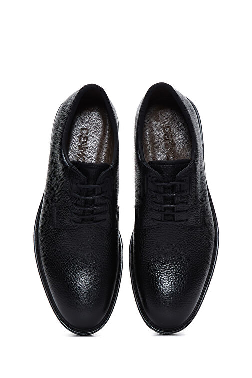 Erkek Siyah Bağcıklı Deri Casual Ayakkabı 24WFD6007FT - Görsel 7