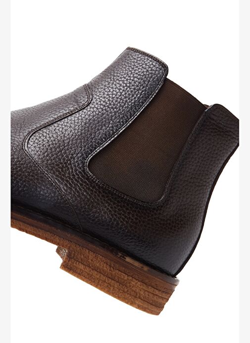 Erkek Kahverengi Deri Casual Chelsea Bot 25WFD6009FT - Görsel 9