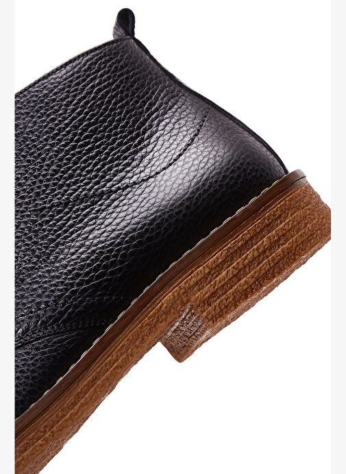 Erkek Siyah Bağcıklı Deri Casual Bot 25WFD6010FT - Görsel 9