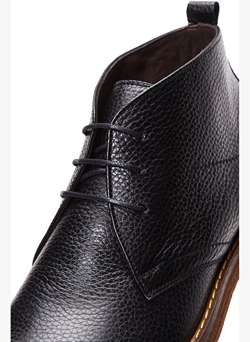 Erkek Siyah Bağcıklı Deri Casual Bot 25WFD6010FT - Görsel 8