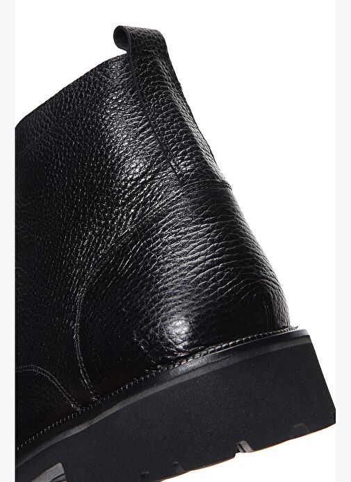Erkek Siyah Bağcıklı Deri Fermuarlı Casual Bot 25WFD6014FT - Görsel 9