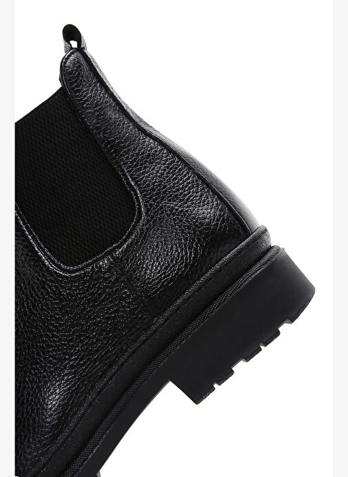 Erkek Siyah Deri Casual Chelsea Bot 25WFD6017FT - Görsel 8