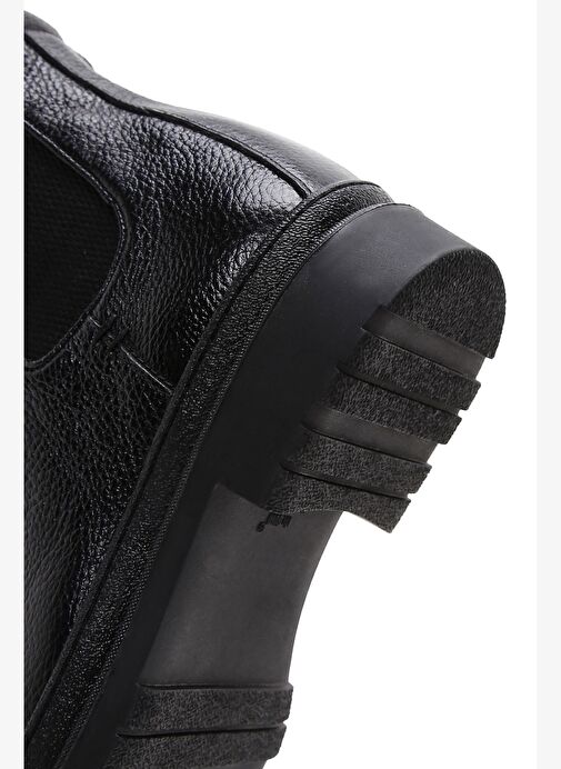Erkek Siyah Deri Casual Chelsea Bot 25WFD6017FT - Görsel 9