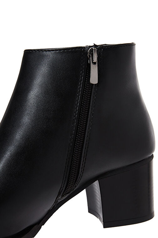 Derimod Derimod Kadın Siyah Fermuarlı Kalın Topuklu Bot 24WFE250818 | Boyner Siyah - 9. görsel