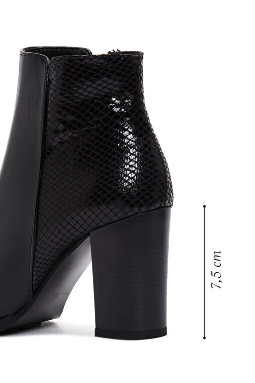 Derimod Derimod Kadın Siyah Fermuarlı Kalın Topuklu Bot 24WFE251418 | Boyner Siyah - 3. görsel