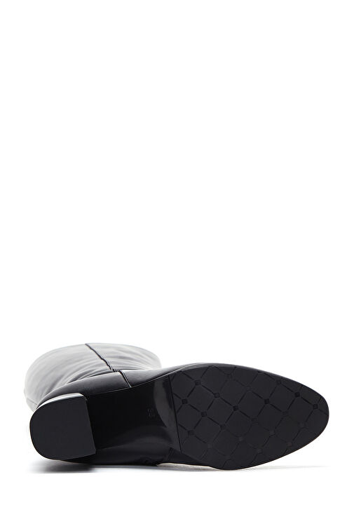 Kadın Siyah Fermuarlı Kalın Topuklu Çizme 24WFE251918 - Görsel 7