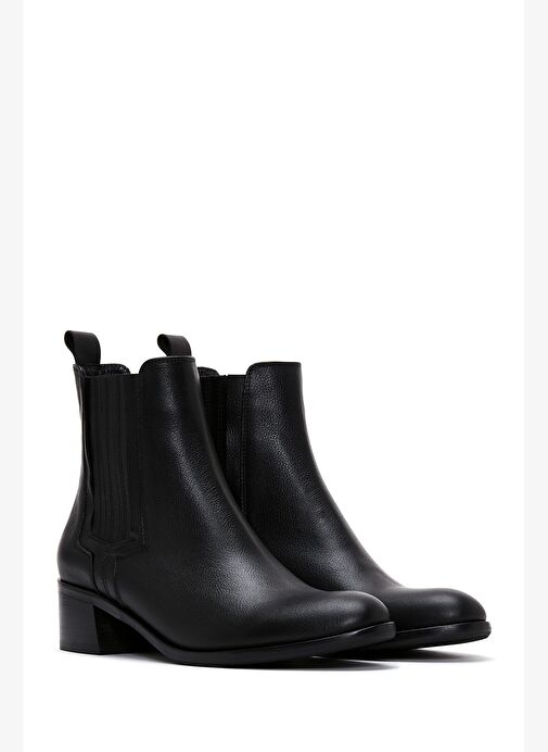 Derimod Derimod Kadın Siyah Deri Topuklu Chelsea Bot 23WFD150218 Boyner'de! Siyah - 4. görsel