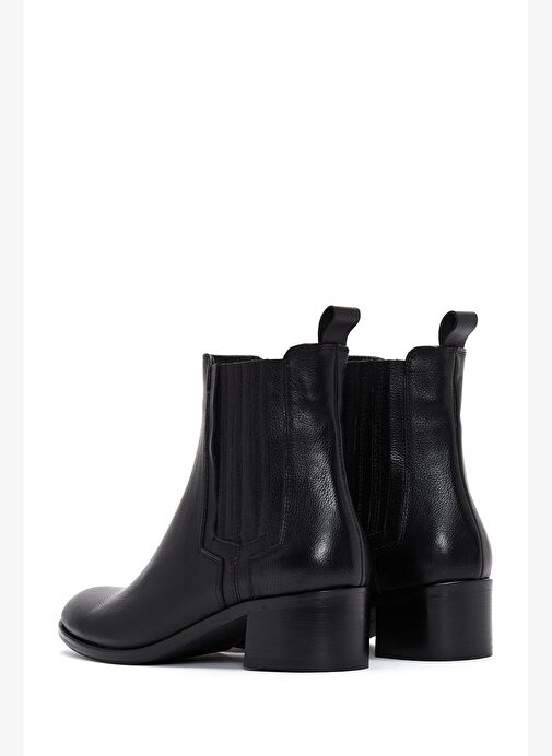 Derimod Derimod Kadın Siyah Deri Topuklu Chelsea Bot 23WFD150218 Boyner'de! Siyah - 6. görsel