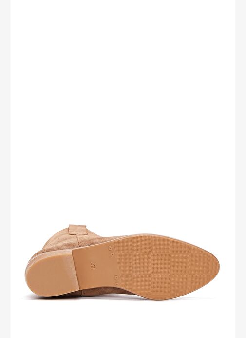 Kadın Taba Süet Deri Kovboy Bot 25AFD150610 - Görsel 6