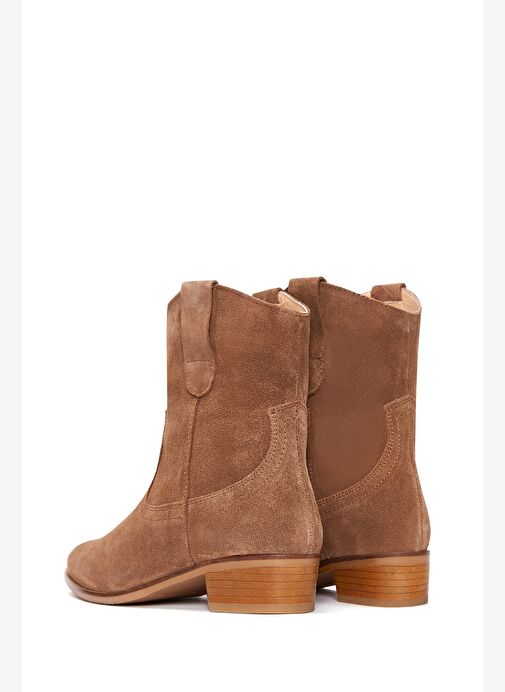 Kadın Taba Süet Deri Kovboy Bot 25AFD150610 - Görsel 7