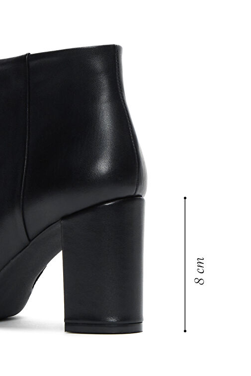 Derimod Derimod Kadın Siyah Fermuarlı Topuklu Deri Bot 24WFD110118 | Boyner Siyah - 3. görsel