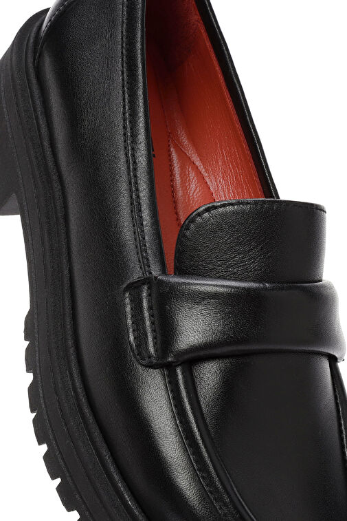 Derimod Siyah Kadın Deri Loafer 24WFD110418 - Görsel 3