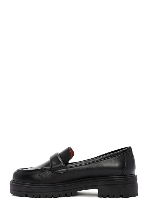 Derimod Siyah Kadın Deri Loafer 24WFD110418 - Görsel 4