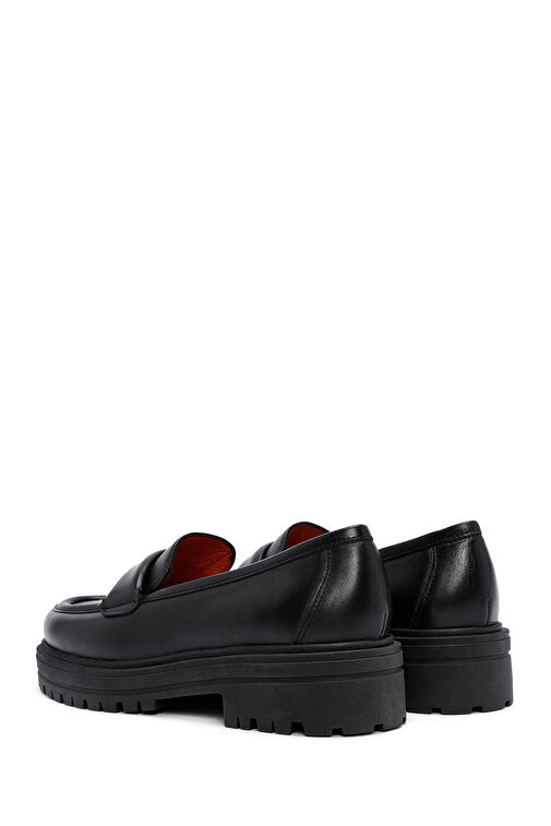 Derimod Siyah Kadın Deri Loafer 24WFD110418 - Görsel 7
