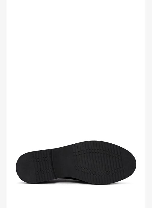 Derimod Gritti Kadın Siyah Bağcıklı Deri Maskülen Ayakkabı 25AFD110218 - Görsel 5