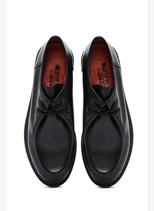 Derimod Gritti Kadın Siyah Bağcıklı Deri Maskülen Ayakkabı 25AFD110218 - Görsel 8