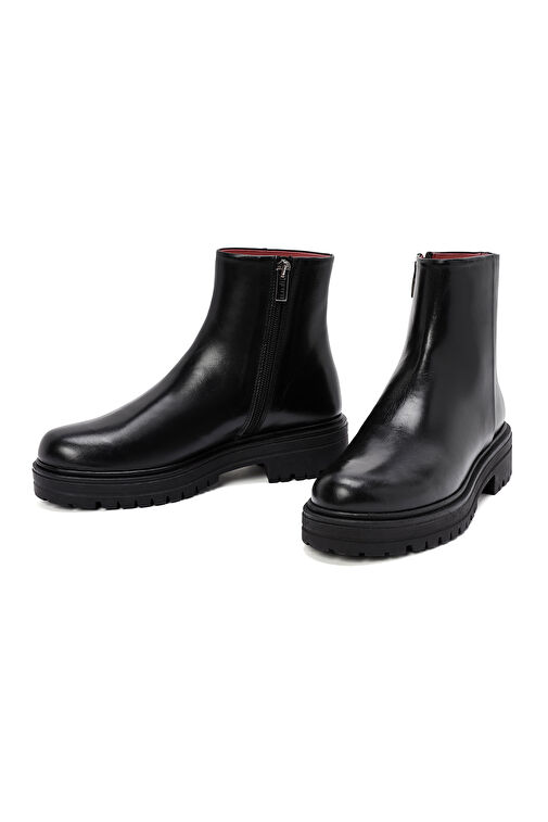 Derimod Derimod Gritti Kadın Siyah Fermuarlı Deri Bot 24WFD110618 | Boyner Siyah - 4. görsel