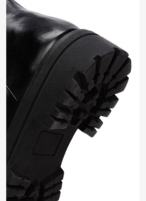 Derimod Gritti Kadın Siyah Fermuarlı Deri Bot 25WFD110618 - Görsel 9