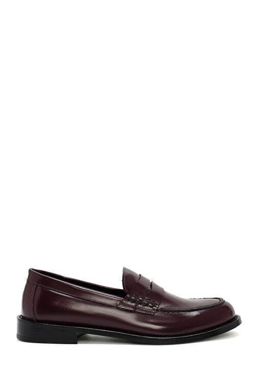 Derimod Derimod Bordo Siyah Kadın Deri Loafer 24WFD151522 | Boyner Bordo - 2. görsel
