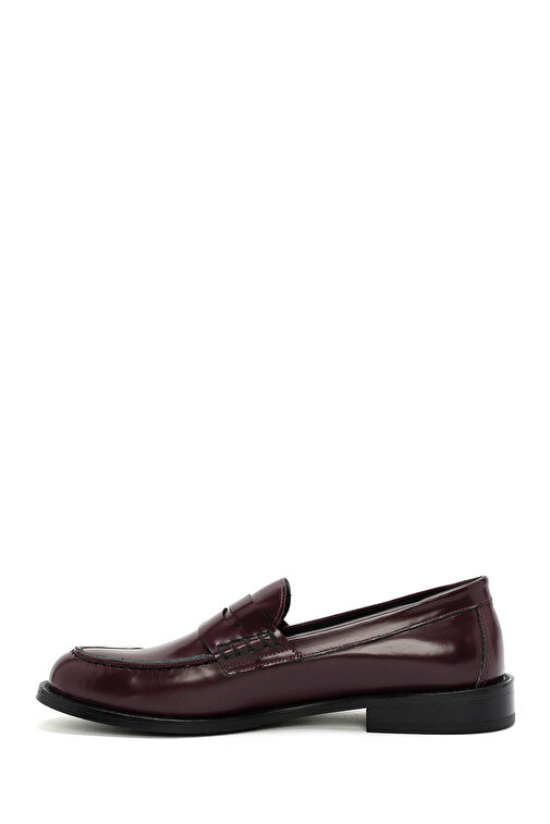 Derimod Derimod Bordo Siyah Kadın Deri Loafer 24WFD151522 | Boyner Bordo - 3. görsel