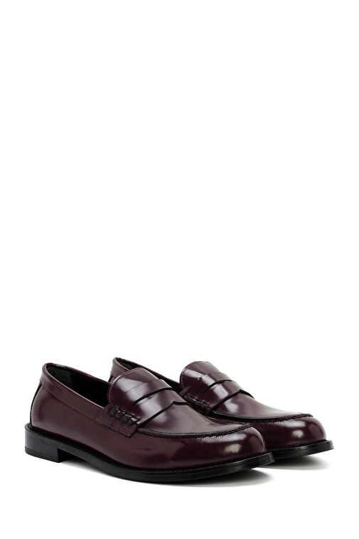 Derimod Derimod Bordo Siyah Kadın Deri Loafer 24WFD151522 | Boyner Bordo - 4. görsel
