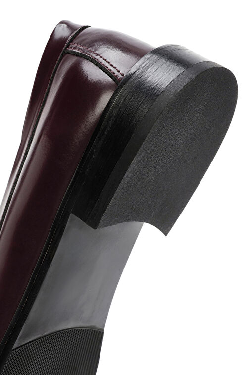 Derimod Derimod Bordo Siyah Kadın Deri Loafer 24WFD151522 | Boyner Bordo - 9. görsel