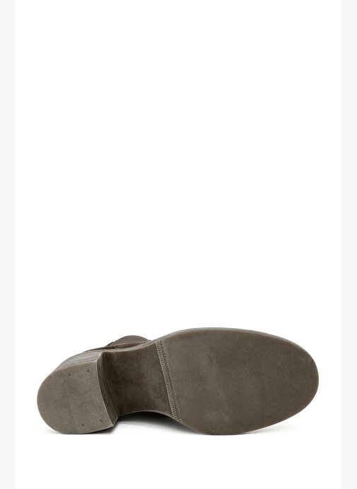 Kadın Kahverengi Kalın Topuklu Süet Deri Chelsea Bot 25WFD151510 - Görsel 6