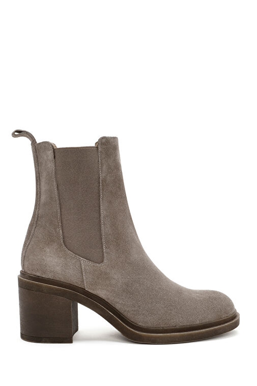 Kadın Vizon Kalın Topuklu Süet Deri Chelsea Bot 24WFD152410 - Görsel 2