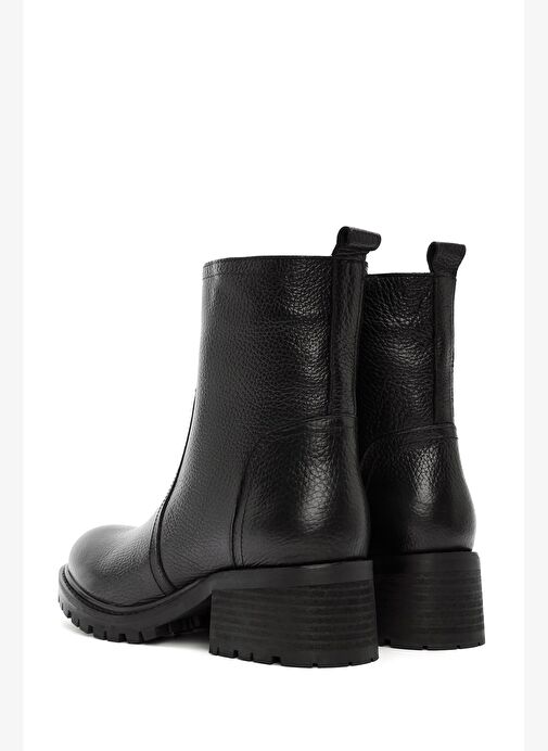 Kadın Siyah Fermuarlı Deri Bot 25WFD1514FT - Görsel 8
