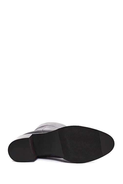 Kadın Siyah Kalın Topuklu Deri Çizme 24WFD1532FT - Görsel 7