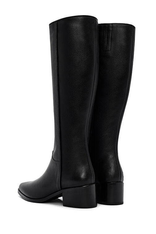 Derimod Derimod Kadın Siyah Fermuarlı Kalın Topuklu Deri Çizme 24WFD153018 Bot | Boyner Siyah - 8. görsel