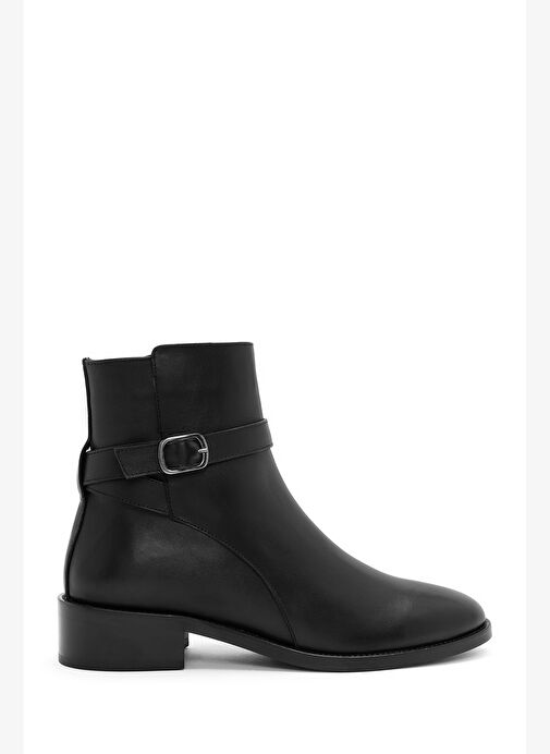 Kadın Siyah Fermuarlı Deri Bot 25WFD150918 - Görsel 2