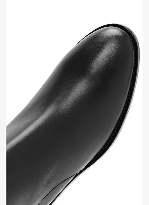 Kadın Siyah Fermuarlı Deri Bot 25WFD150918 - Görsel 9