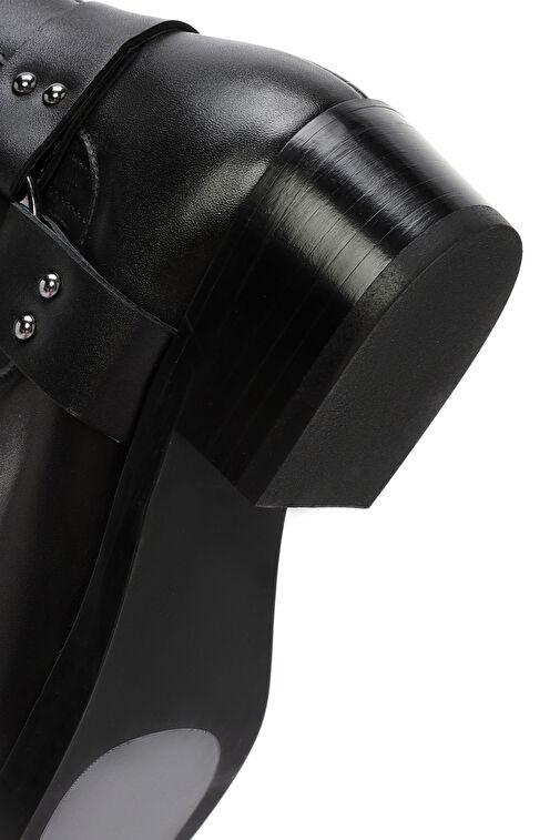 Kadın Siyah Toka Detaylı Deri Kovboy Bot 24WFD151818 - Görsel 9