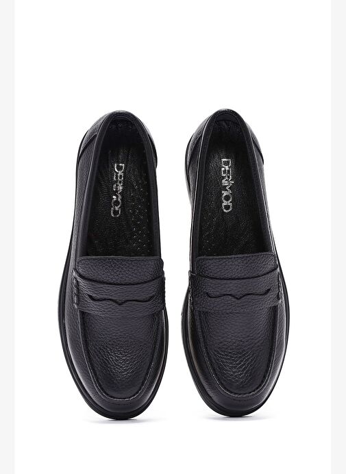Kadın Siyah Deri Comfort Loafer 25AFD1503FT - Görsel 8