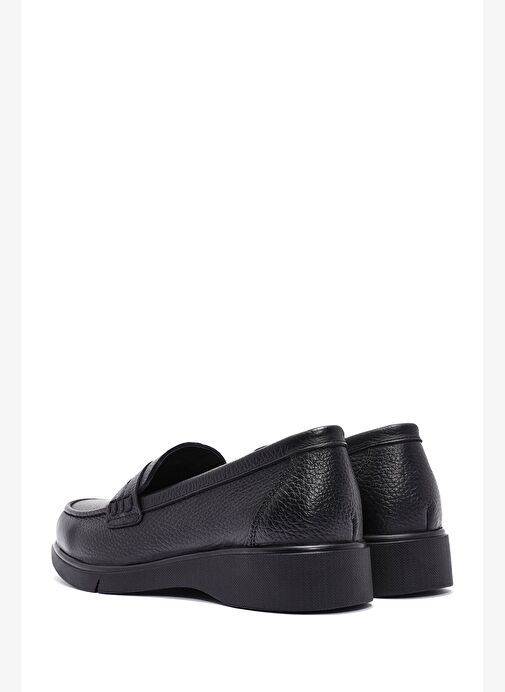 Kadın Siyah Deri Comfort Loafer 25AFD1503FT - Görsel 6