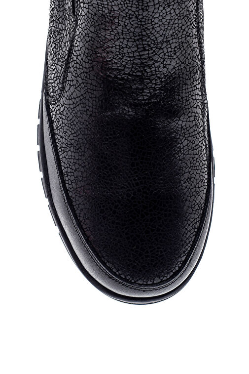 Kadın Siyah Fermuarlı Deri Comfort Bot 24WFD360014 - Görsel 7