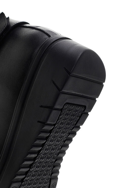 Kadın Siyah Bantlı Deri Comfort Bot 24WFD360218 - Görsel 9